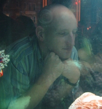 Picture of Russ through an aquarium